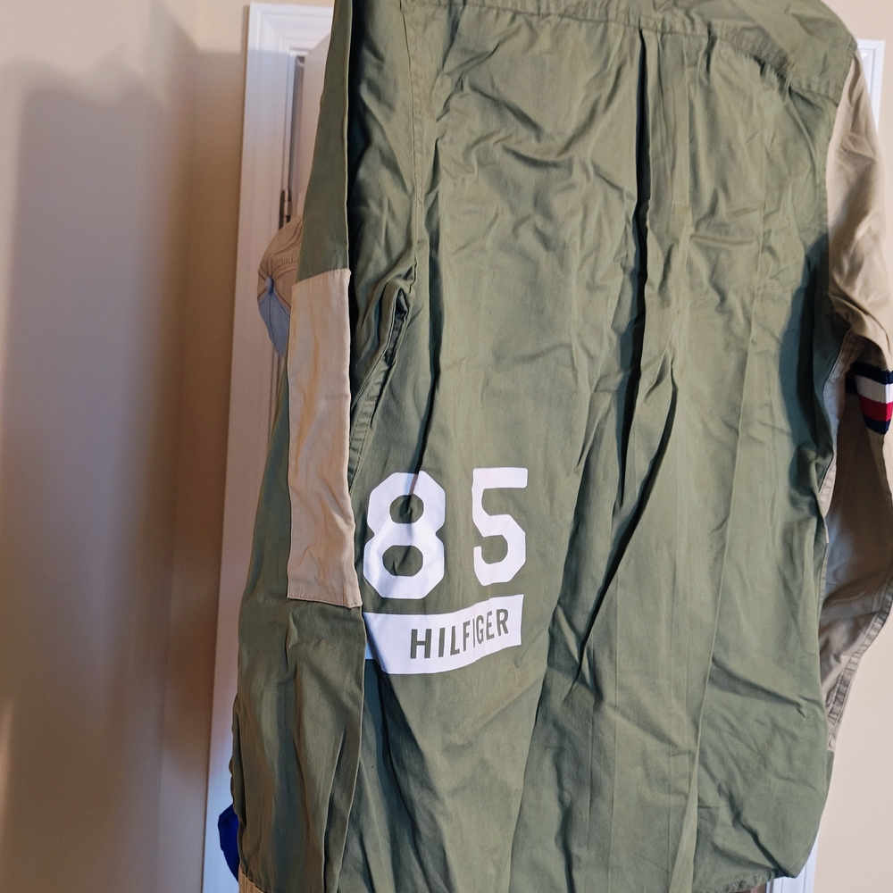 Tommy Hilfiger Olive Green Button-Up